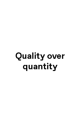 sustainable fashion quote: quality over quantity