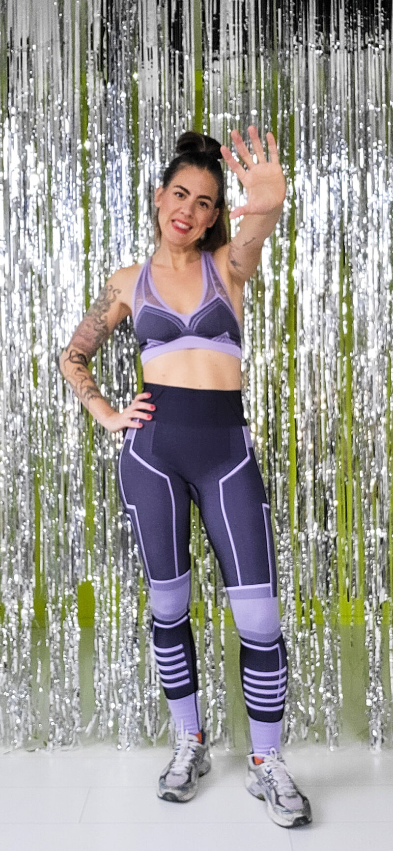 nanette lindeman bra and legging activewear mystic purple